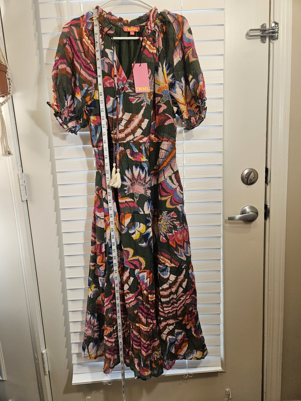 NWT THML Floral Boho Tiered Maxi Dress - Picture 6 of 10